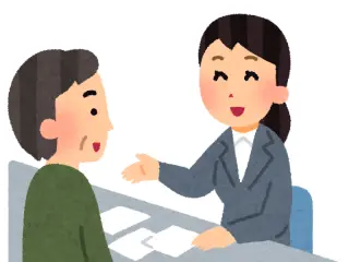 相談を受けているイラスト